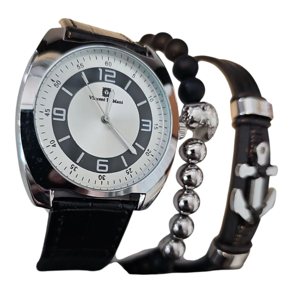 Men's Watch & Bracelet Gift Set - Picture 2 of 3